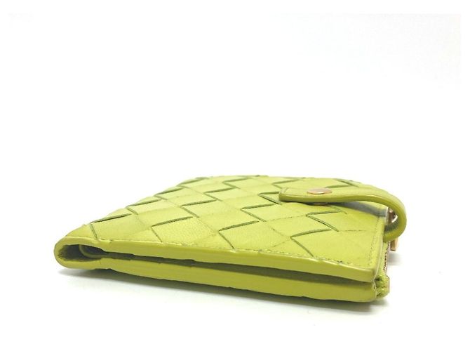 Cartera bi-fold de cuero verde Bottega Veneta - vista 2