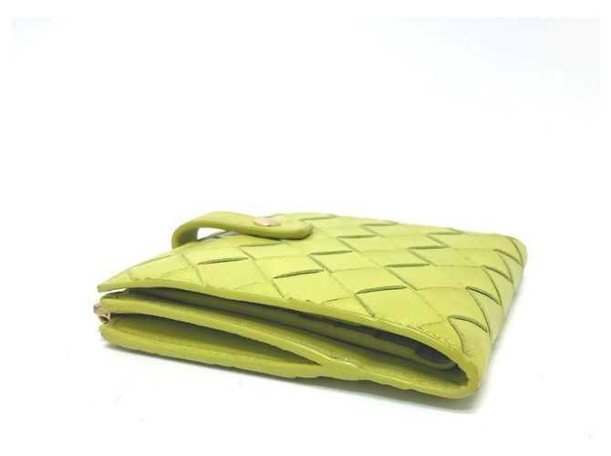 Cartera bi-fold de cuero verde Bottega Veneta - vista 3
