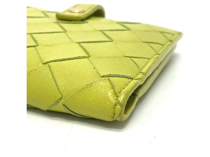 Cartera bi-fold de cuero verde Bottega Veneta - vista 4
