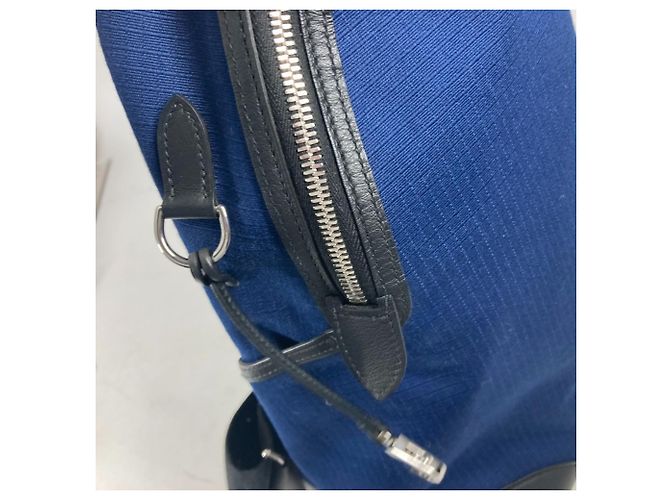 Hermès Zaino Hermes H Sac Addo All Back Nero Blu - vista 9