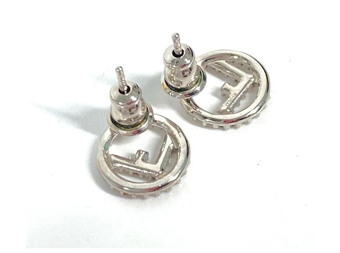 Fendi Strass-Ohrstecker in Silber und Blau - Ansicht 4