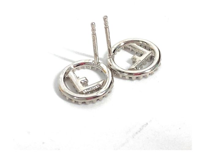 Fendi Strass-Ohrstecker in Silber und Blau - Ansicht 5