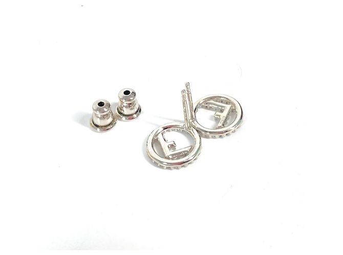 Fendi Strass-Ohrstecker in Silber und Blau - Ansicht 6