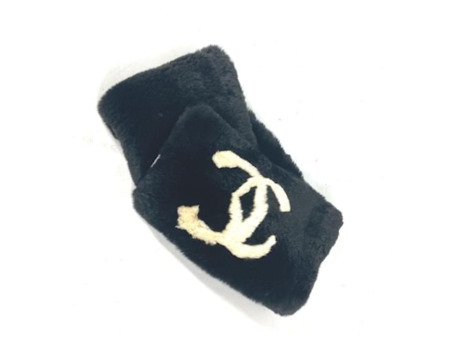 CHANEL Dekacoco CC Coco Mark Tippet Scarf da Donna Nero Bianco - vista 3