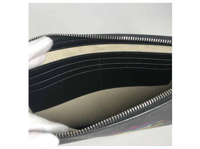 Pochette Gucci GG Supreme Bestiary con tracolla Nero Multicolore - vista 11