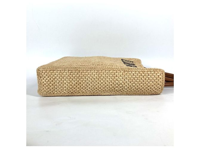 Borsa a tracolla in rafia Loewe Marrone Beige - vista 2
