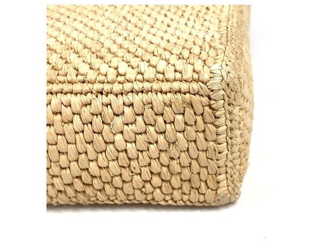 Borsa a tracolla in rafia Loewe Marrone Beige - vista 5
