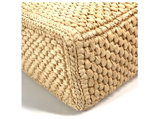 Borsa a tracolla in rafia Loewe Marrone Beige - vista 6
