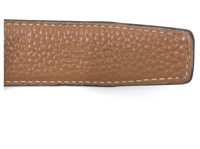 Hermès HERMES Reversible Punched H Belt Brown Black - view 10