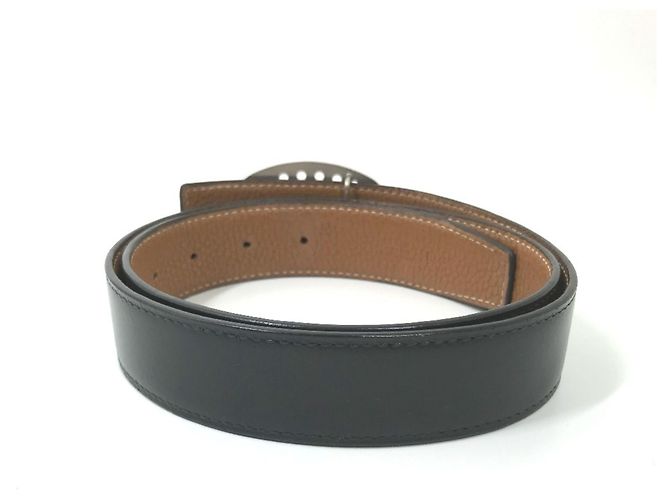 Hermès HERMES Reversible Punched H Belt Brown Black - view 2