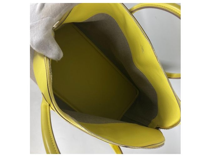 Hermès Borsa Tote HERMES Boston Bolide 45 Beige Giallo - vista 14