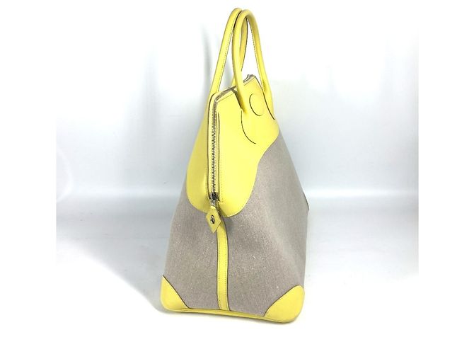 Hermès Borsa Tote HERMES Boston Bolide 45 Beige Giallo - vista 2