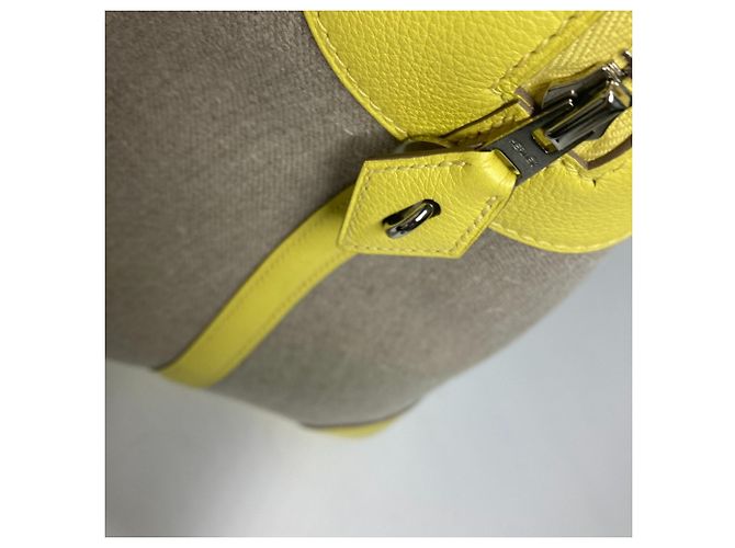 Hermès Borsa Tote HERMES Boston Bolide 45 Beige Giallo - vista 6