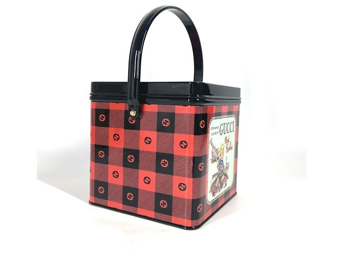 Gucci 634132 Borsa Vanity Box Nero Rosso - vista 3