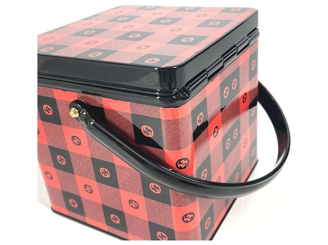 Gucci 634132 Borsa Vanity Box Nero Rosso - vista 7