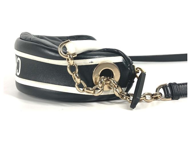Borsa Hobo Christian Dior Cannage Vibe Nero Bianco - vista 2