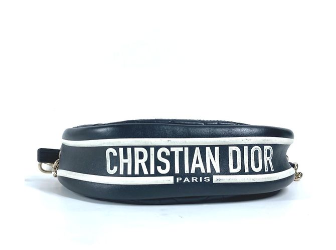 Borsa Hobo Christian Dior Cannage Vibe Nero Bianco - vista 4