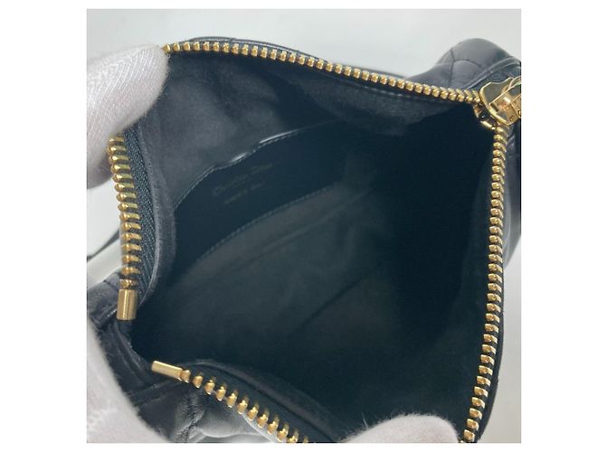 Borsa Hobo Christian Dior Cannage Vibe Nero Bianco - vista 7