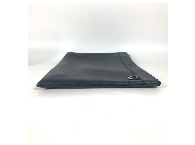 Clutch in pelle Taiga Louis Vuitton Nero Grigio - vista 3
