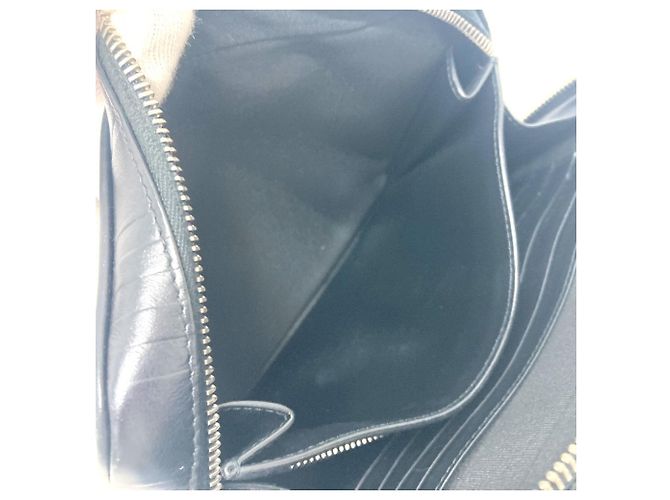 Clutch in pelle nera Burberry Nero - vista 12
