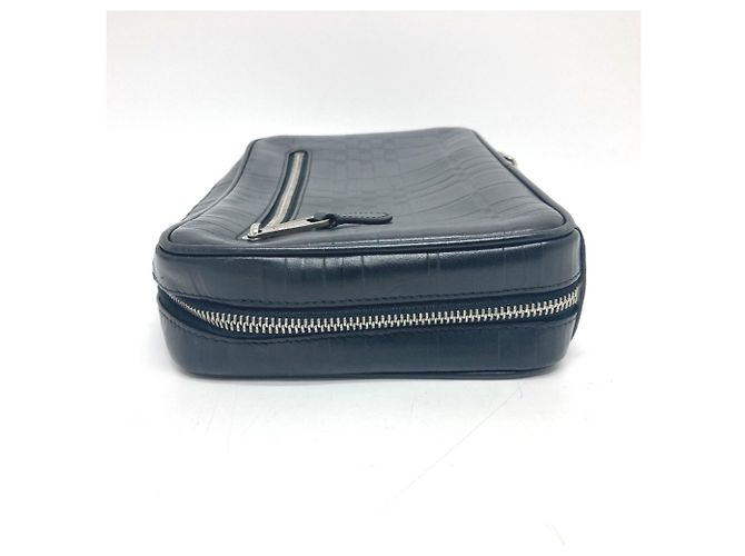 Clutch in pelle nera Burberry Nero - vista 2