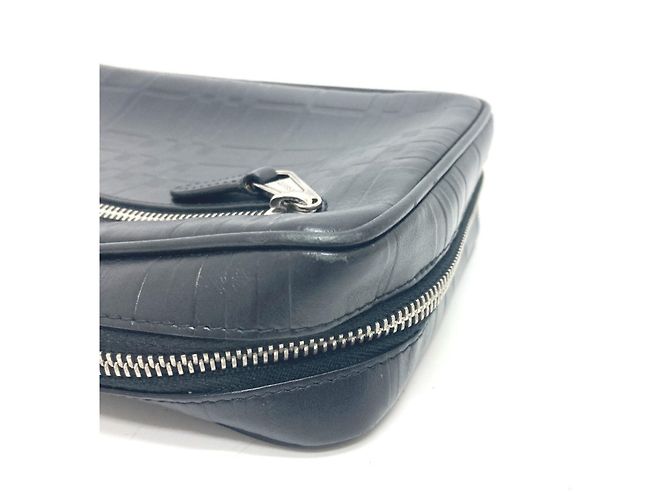 Clutch in pelle nera Burberry Nero - vista 6