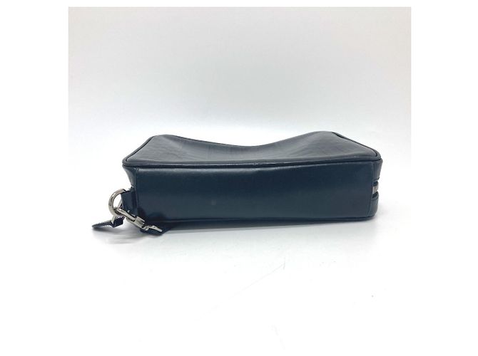 Clutch in pelle nera Burberry Nero - vista 7