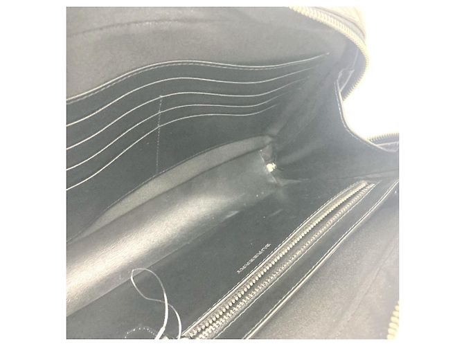 Clutch in pelle nera Burberry Nero - vista 8