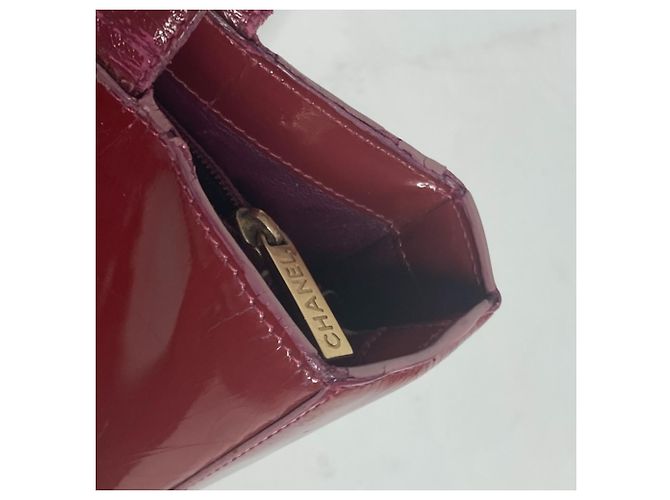 Borsa a Spalla Chanel CC Coco Mark Rossa Rosso - vista 10
