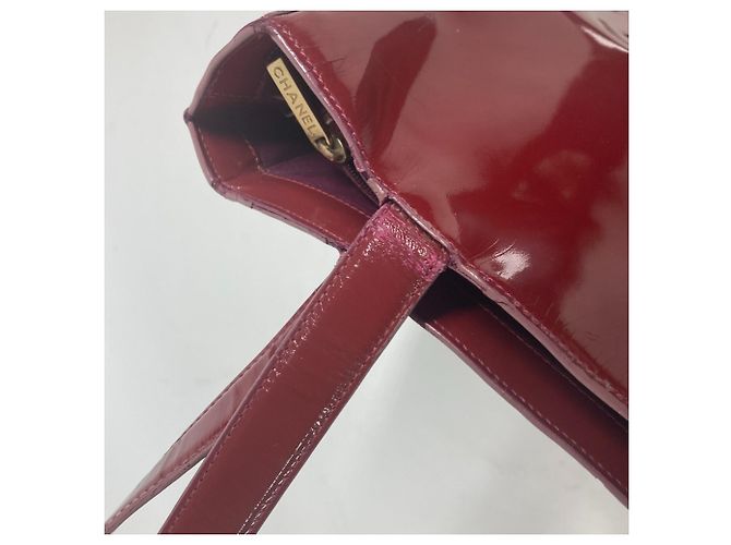 Borsa a Spalla Chanel CC Coco Mark Rossa Rosso - vista 9