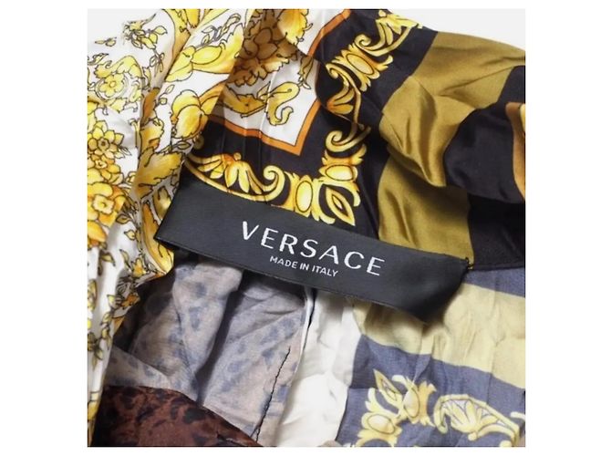 Vestido Versace para mujer con estampado de serpiente y león Castaño Estampado de leopardo - vista 9