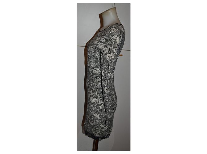 Patrizia Pepe Kleid mit Blumenprint Weiß Grau - Ansicht 2