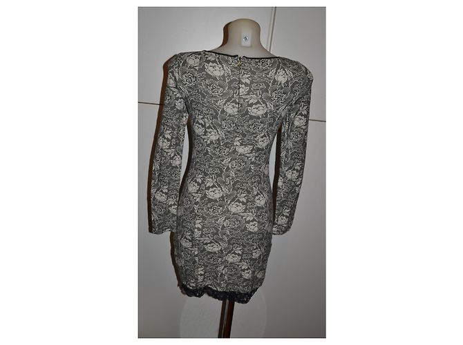 Patrizia Pepe Kleid mit Blumenprint Weiß Grau - Ansicht 3
