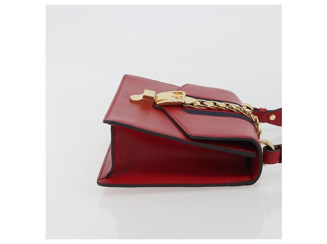 Gucci Sylvie Leather Small Rosso - vista 3