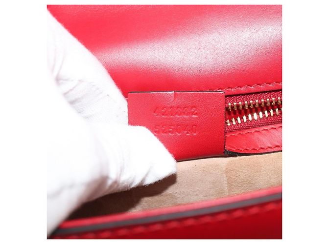 Gucci Sylvie Leather Small Rosso - vista 7