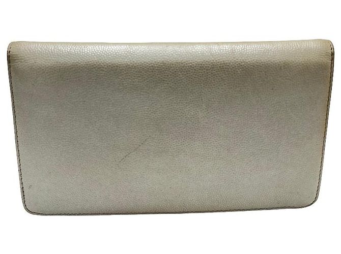 Chanel CC Leder Bifold-Brieftasche mittel Beige - Ansicht 2