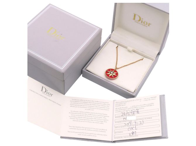 Collana Christian Dior Dior Rose des Vents Rosso D'oro - vista 2