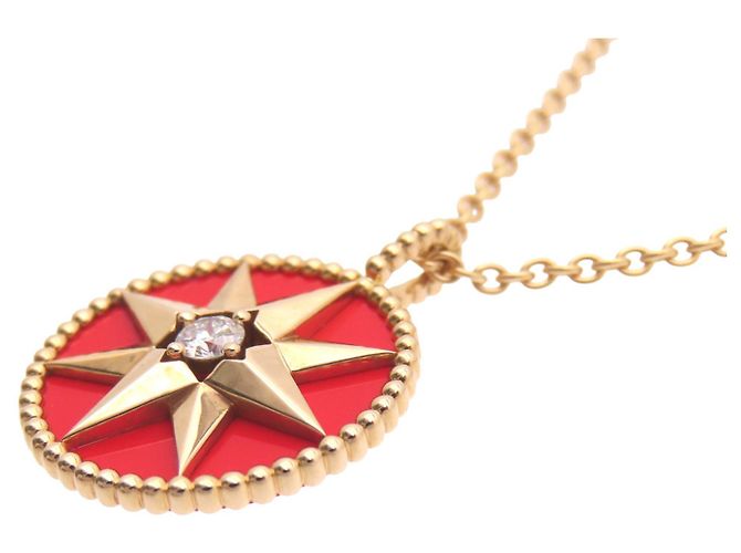 Collana Christian Dior Dior Rose des Vents Rosso D'oro - vista 4
