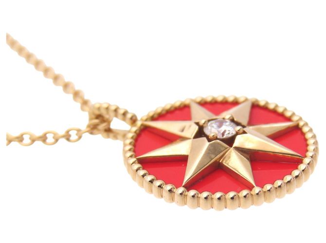 Collana Christian Dior Dior Rose des Vents Rosso D'oro - vista 5