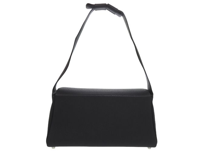 Hermès Borsa a tracolla Hermes in pelle di capra nera Nero - vista 2