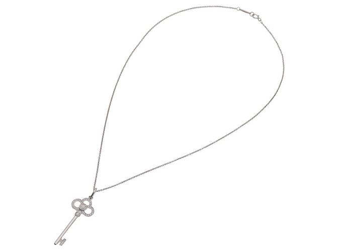 Collar Péndulo de Diamante Llave Corona 750WG de Tiffany & Co. - vista 3