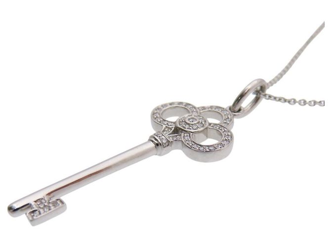 Collar Péndulo de Diamante Llave Corona 750WG de Tiffany & Co. - vista 4