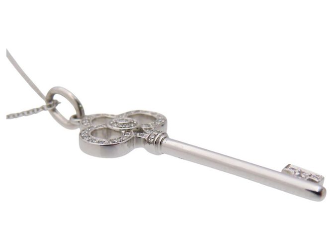 Collar Péndulo de Diamante Llave Corona 750WG de Tiffany & Co. - vista 5