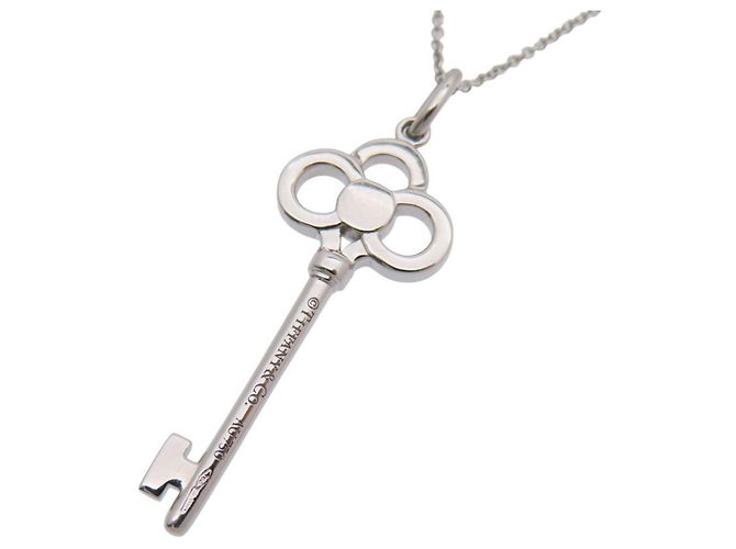 Collar Péndulo de Diamante Llave Corona 750WG de Tiffany & Co. - vista 6