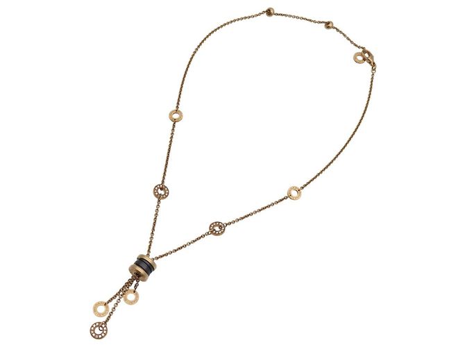 Bulgari Collar Bvlgari B.Zero1 Element Negro Dorado - vista 3