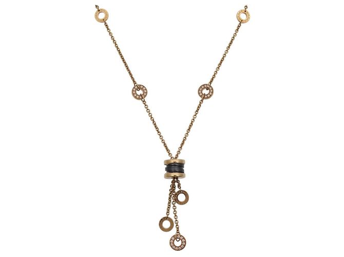 Bulgari Collar Bvlgari B.Zero1 Element Negro Dorado - vista 5