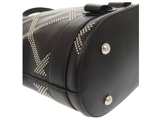 Borsa a secchiello Salvatore Ferragamo Vara Ribbon Studded Nero - vista 10