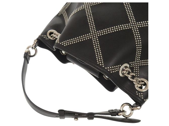 Borsa a secchiello Salvatore Ferragamo Vara Ribbon Studded Nero - vista 5
