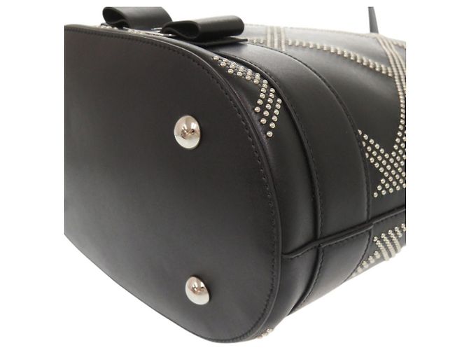 Borsa a secchiello Salvatore Ferragamo Vara Ribbon Studded Nero - vista 9