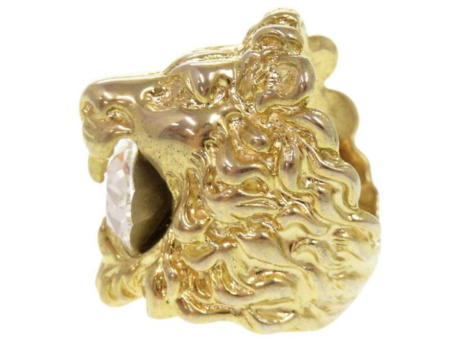 Gucci Lion Head Metal Stone Gold Ring Golden - Ansicht 3